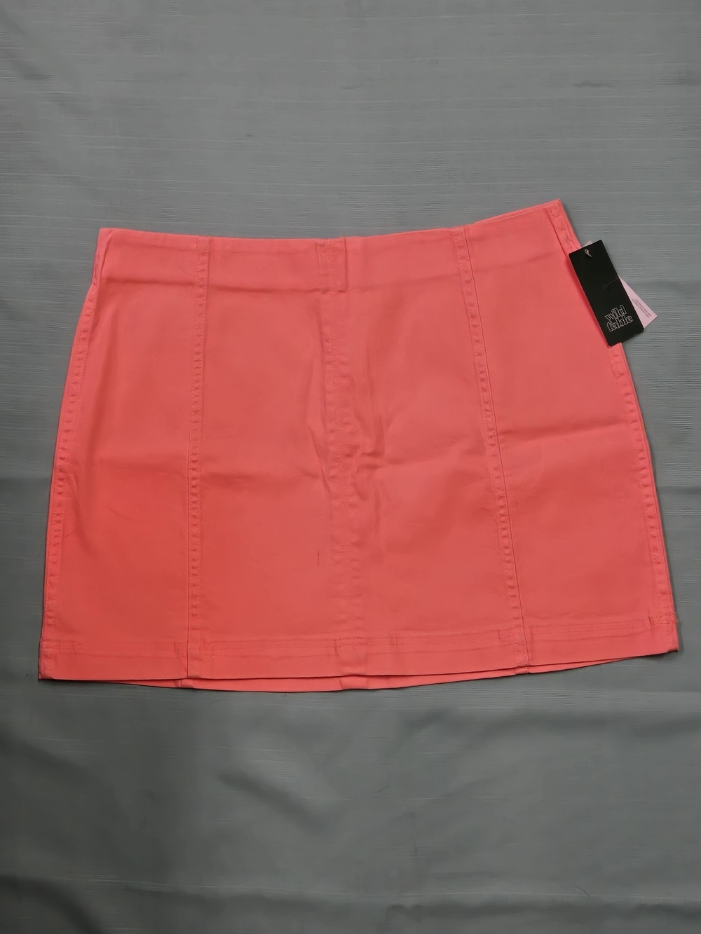 Coral Pink Women's Mini Skirt - Unbranded